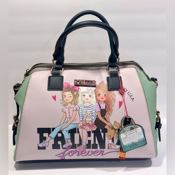 Nikky by Nicole Lee Satchel Bag “Friends Forever” - Picture 1 of 13
